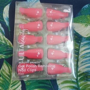 Ulta Beauty Pink Gel Polish Removing Nail Clips - 10 Pack